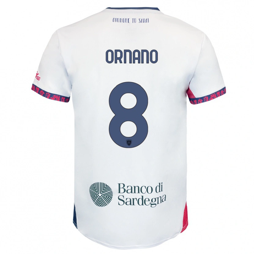 Danxen Kinder Marco Ornano #8 Weiß Marineblau Rot Auswärtstrikot Trikot 2025/26 T-Shirt Österreich