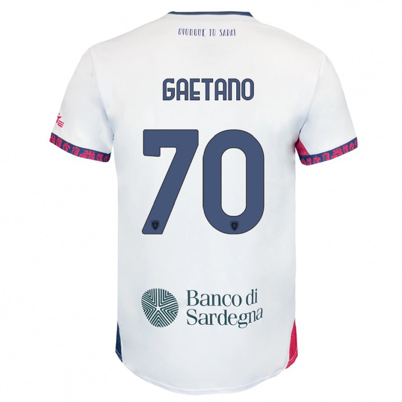 Danxen Kinder Gianluca Gaetano #70 Weiß Marineblau Rot Auswärtstrikot Trikot 2025/26 T-Shirt Österreich