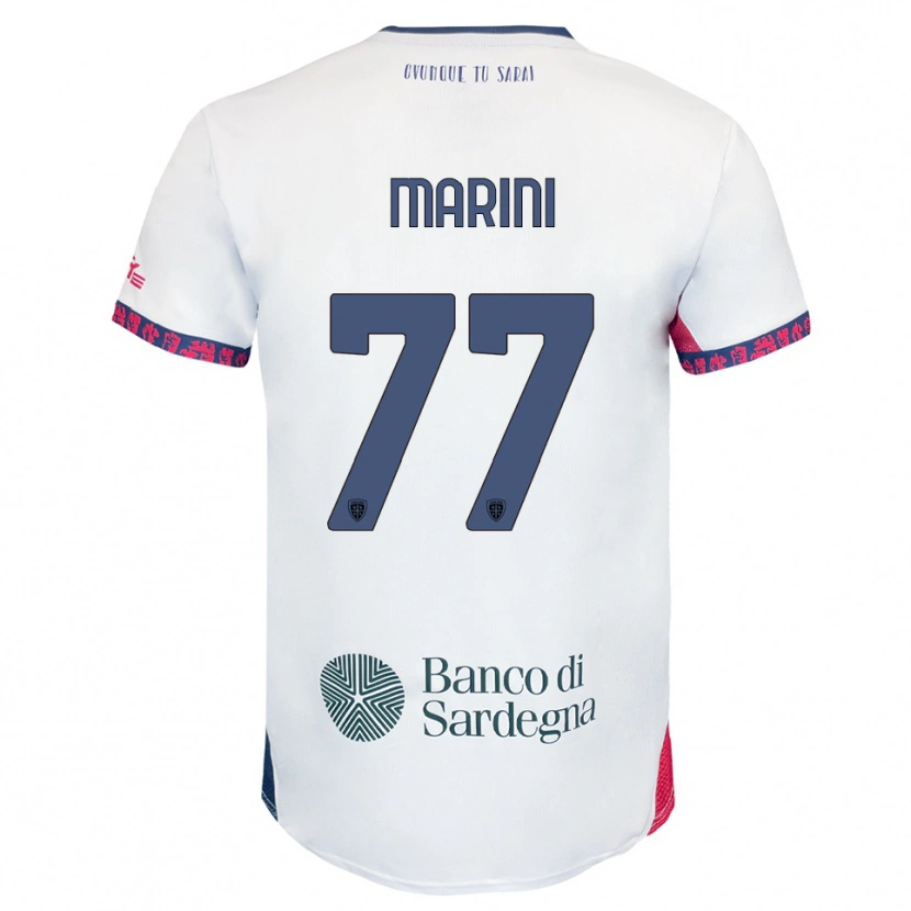 Danxen Kinder Matteo Marini #77 Weiß Marineblau Rot Auswärtstrikot Trikot 2025/26 T-Shirt Österreich