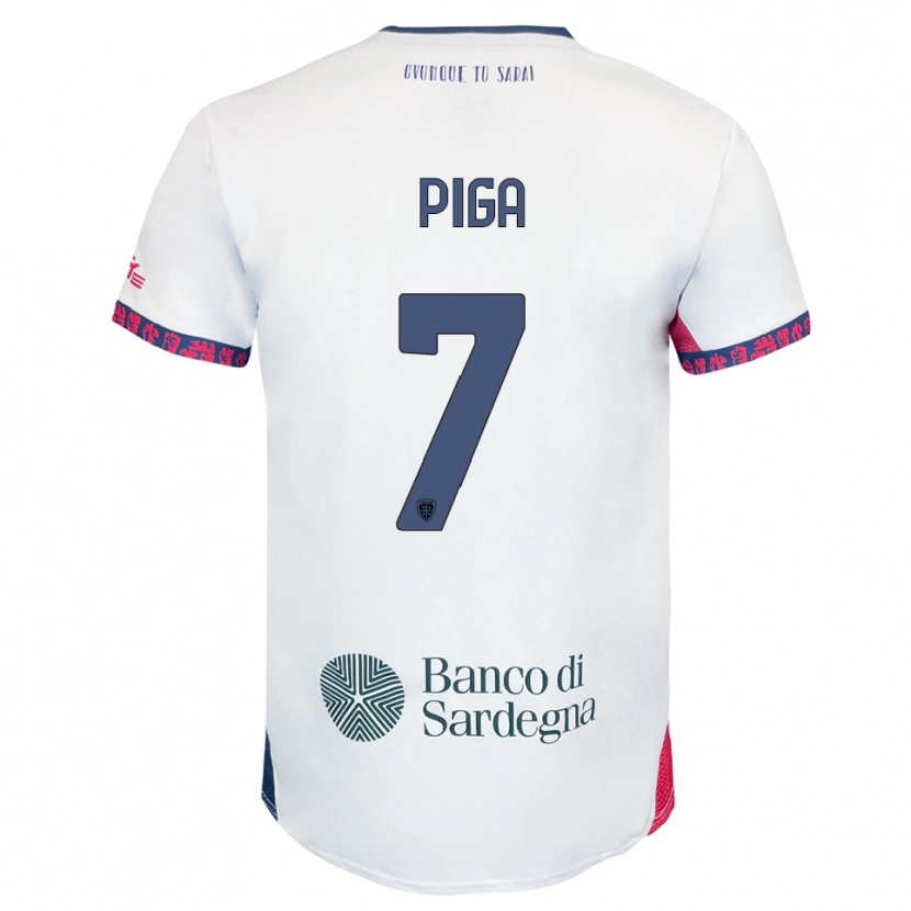 Danxen Kinder Renato Piga #7 Weiß Marineblau Rot Auswärtstrikot Trikot 2025/26 T-Shirt Österreich