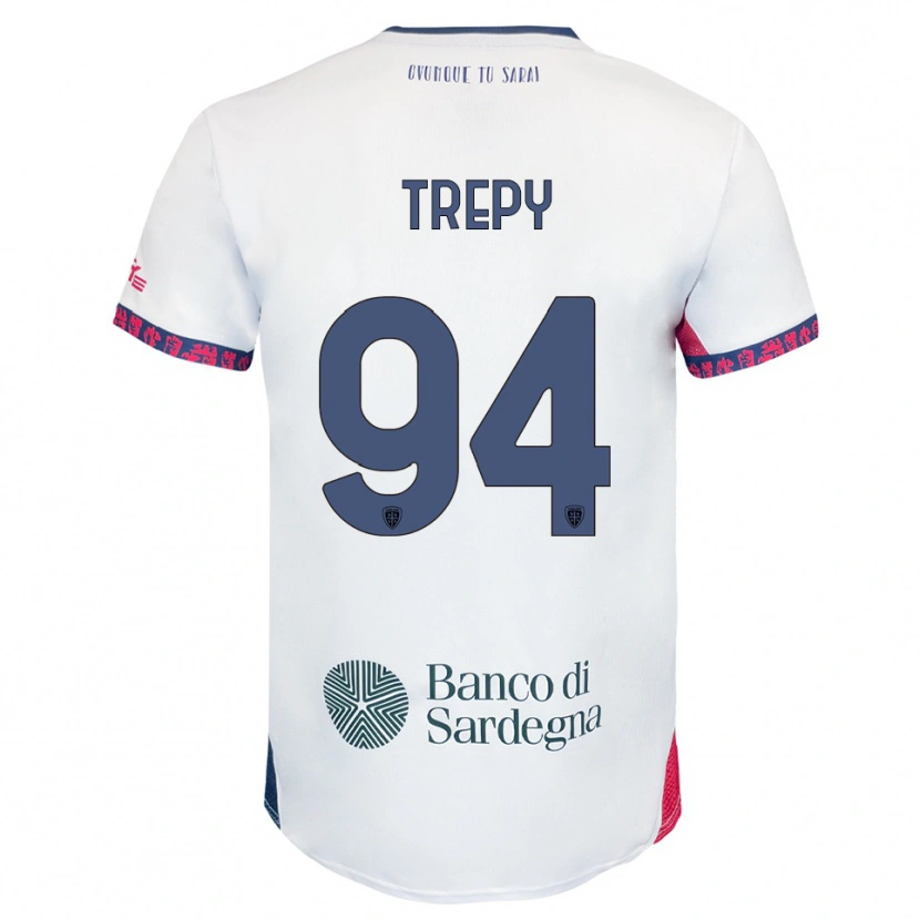 Danxen Kinder Yael Trepy #94 Weiß Marineblau Rot Auswärtstrikot Trikot 2025/26 T-Shirt Österreich