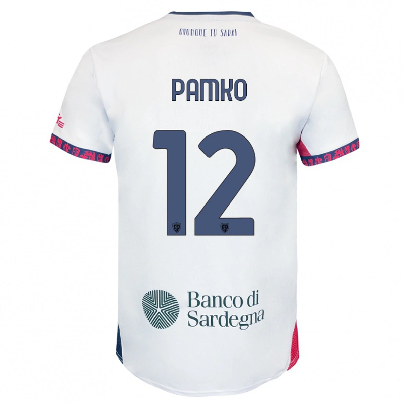Danxen Kinder Dmytro Panko #12 Weiß Marineblau Rot Auswärtstrikot Trikot 2025/26 T-Shirt Österreich