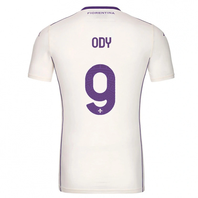 Danxen Kinder Edwin Ody #9 Weiß Lila Rot Auswärtstrikot Trikot 2025/26 T-Shirt Österreich