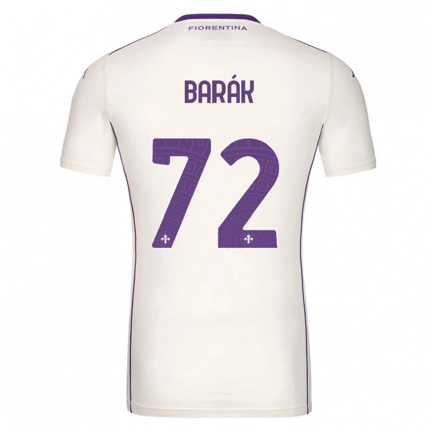 Danxen Kinder Antonín Barák #72 Weiß Lila Rot Auswärtstrikot Trikot 2025/26 T-Shirt Österreich