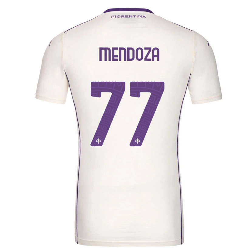 Danxen Kinder William Mendoza #77 Weiß Lila Rot Auswärtstrikot Trikot 2025/26 T-Shirt Österreich