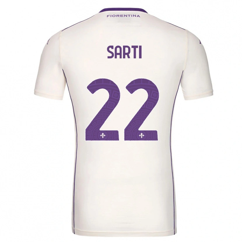 Danxen Kinder Alessia Sarti #22 Weiß Lila Rot Auswärtstrikot Trikot 2025/26 T-Shirt Österreich