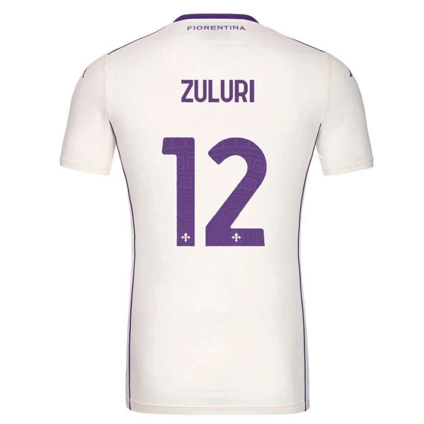 Danxen Kinder Athena Zuluri #12 Weiß Lila Rot Auswärtstrikot Trikot 2025/26 T-Shirt Österreich