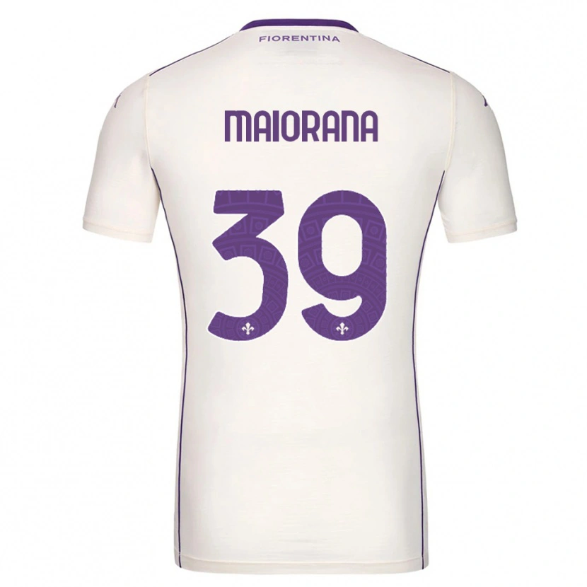 Danxen Kinder Stefano Maiorana #39 Weiß Lila Rot Auswärtstrikot Trikot 2025/26 T-Shirt Österreich