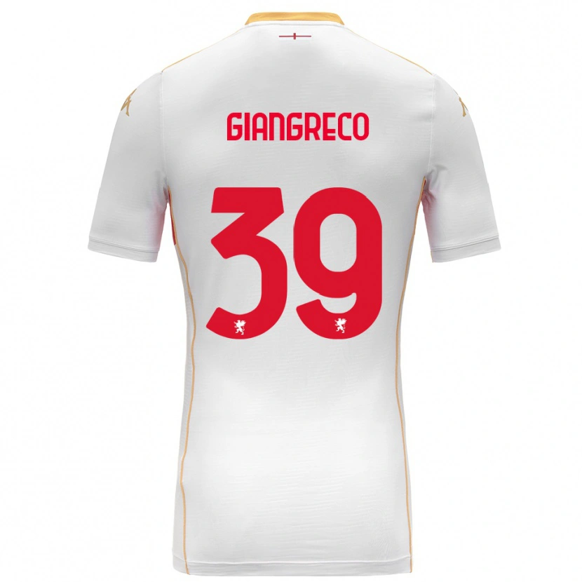 Danxen Kinder Nicolò Giangreco #39 Weiß Rot Auswärtstrikot Trikot 2025/26 T-Shirt Österreich