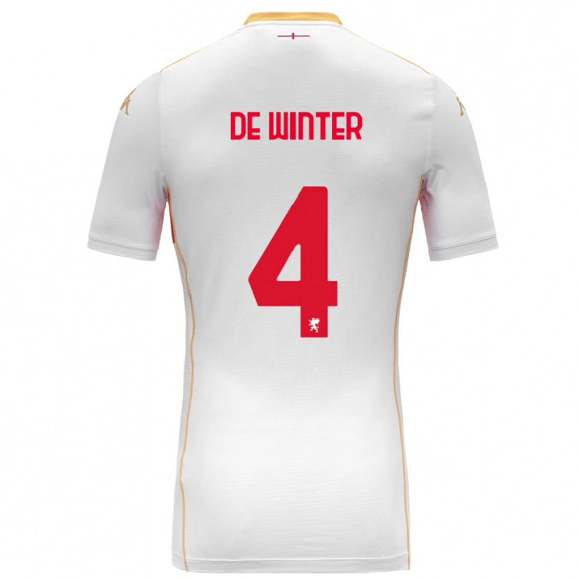 Danxen Kinder Koni De Winter #4 Weiß Rot Auswärtstrikot Trikot 2025/26 T-Shirt Österreich