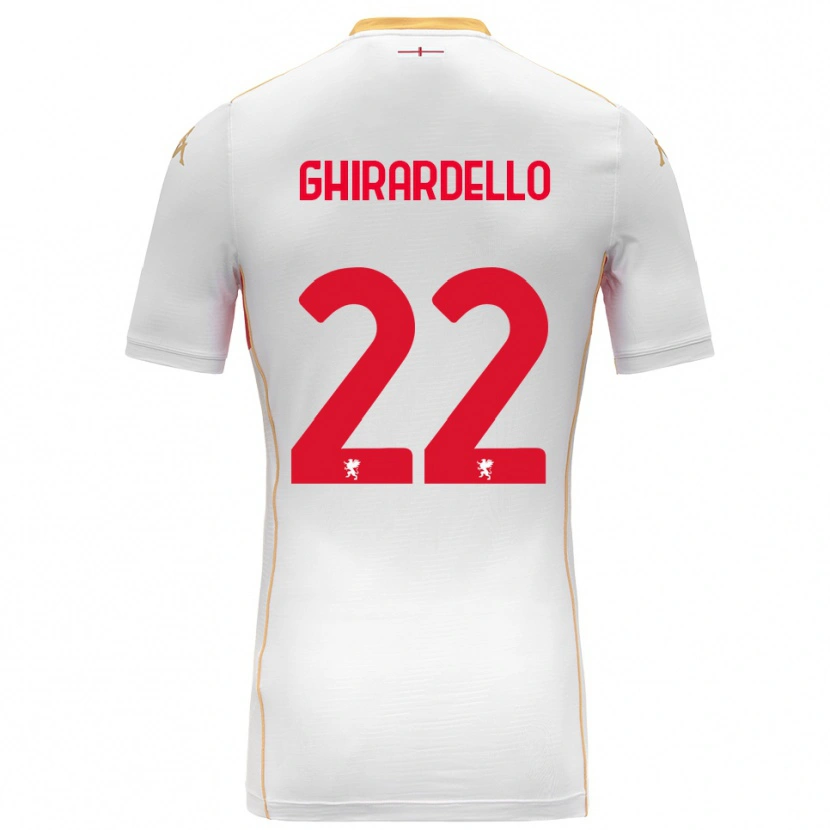 Danxen Kinder Tommaso Ghirardello #22 Weiß Rot Auswärtstrikot Trikot 2025/26 T-Shirt Österreich