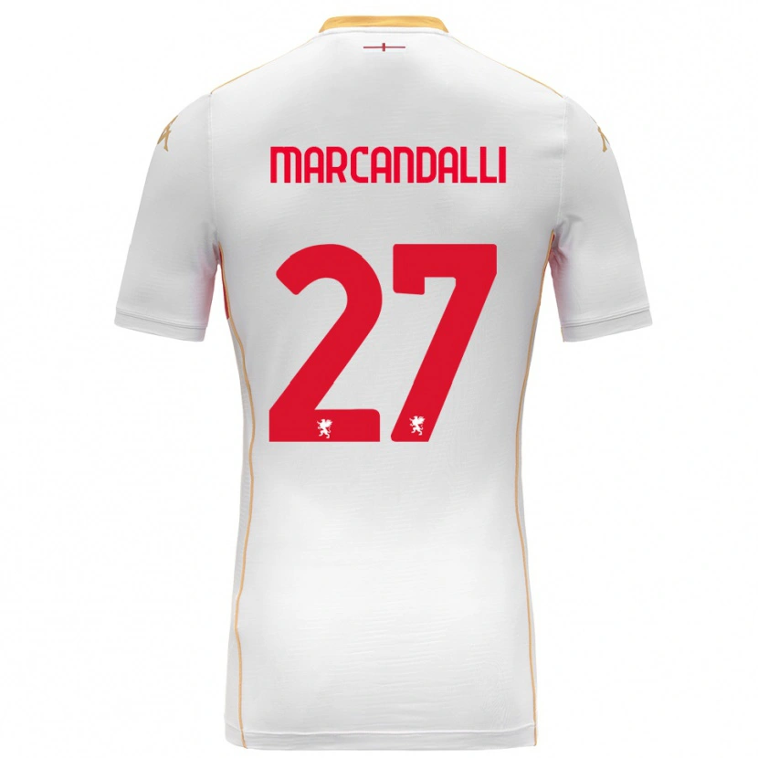 Danxen Kinder Alessandro Marcandalli #27 Weiß Rot Auswärtstrikot Trikot 2025/26 T-Shirt Österreich