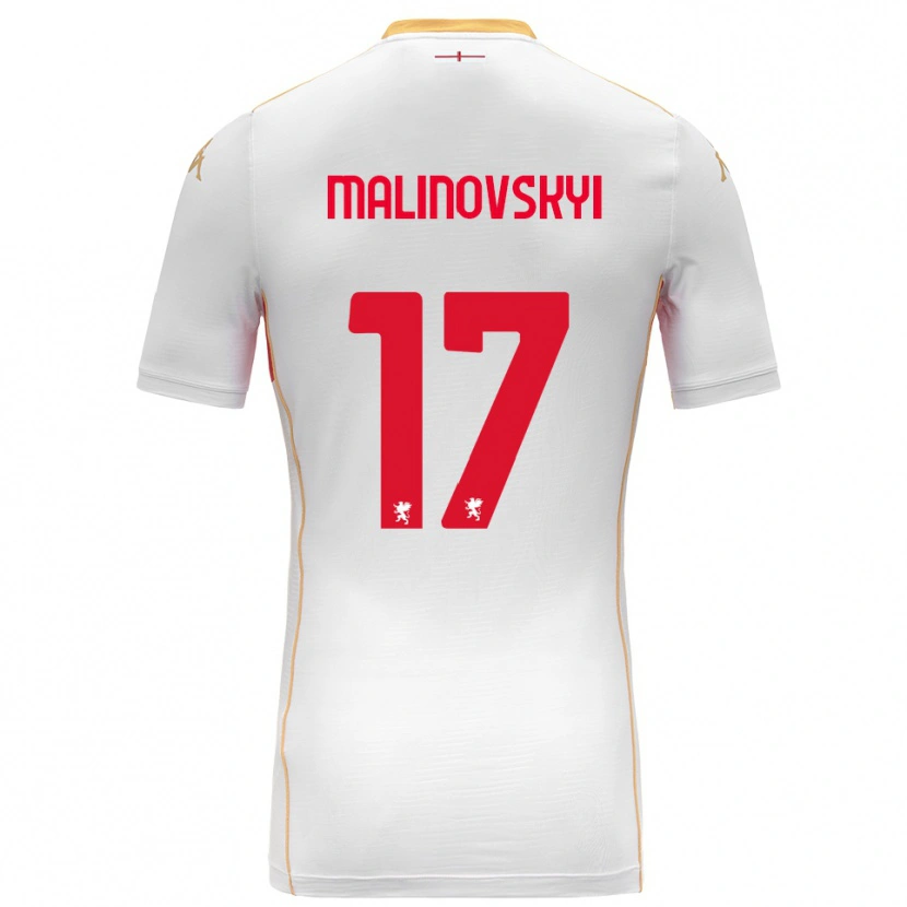 Danxen Kinder Ruslan Malinovskyi #17 Weiß Rot Auswärtstrikot Trikot 2025/26 T-Shirt Österreich