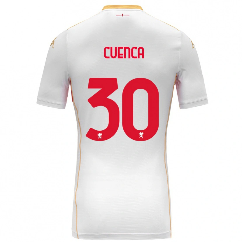 Danxen Kinder Hugo Cuenca #30 Weiß Rot Auswärtstrikot Trikot 2025/26 T-Shirt Österreich