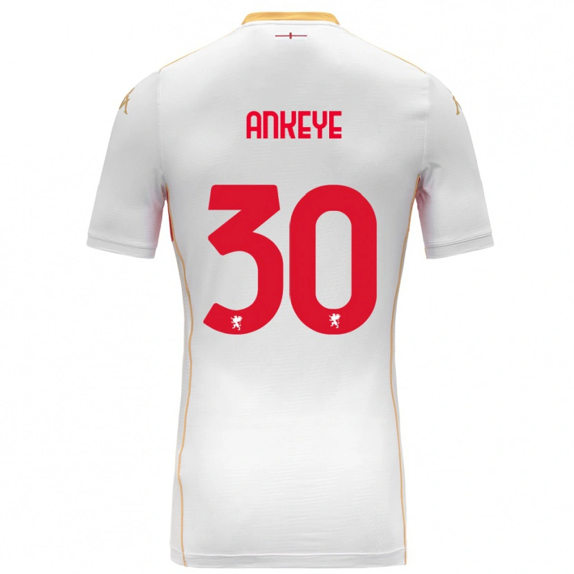 Danxen Kinder David Ankeye #30 Weiß Rot Auswärtstrikot Trikot 2025/26 T-Shirt Österreich