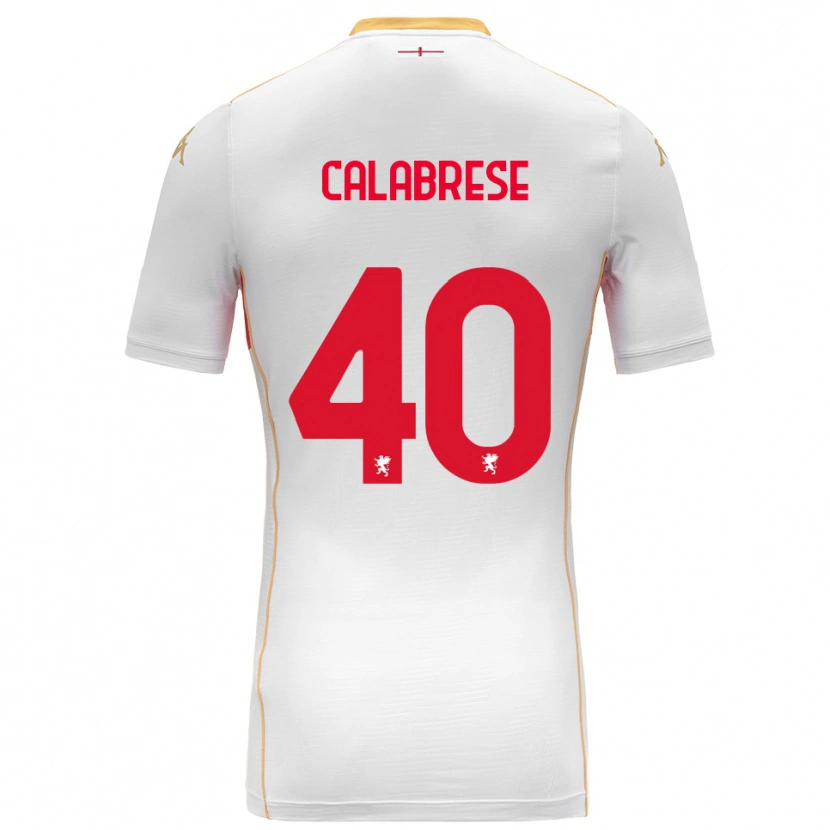 Danxen Kinder Filippo Calabrese #40 Weiß Rot Auswärtstrikot Trikot 2025/26 T-Shirt Österreich