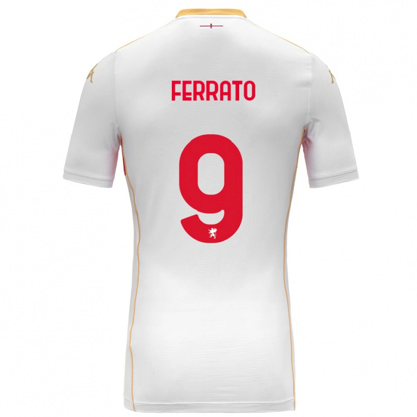 Danxen Kinder Claudia Ferrato #9 Weiß Rot Auswärtstrikot Trikot 2025/26 T-Shirt Österreich