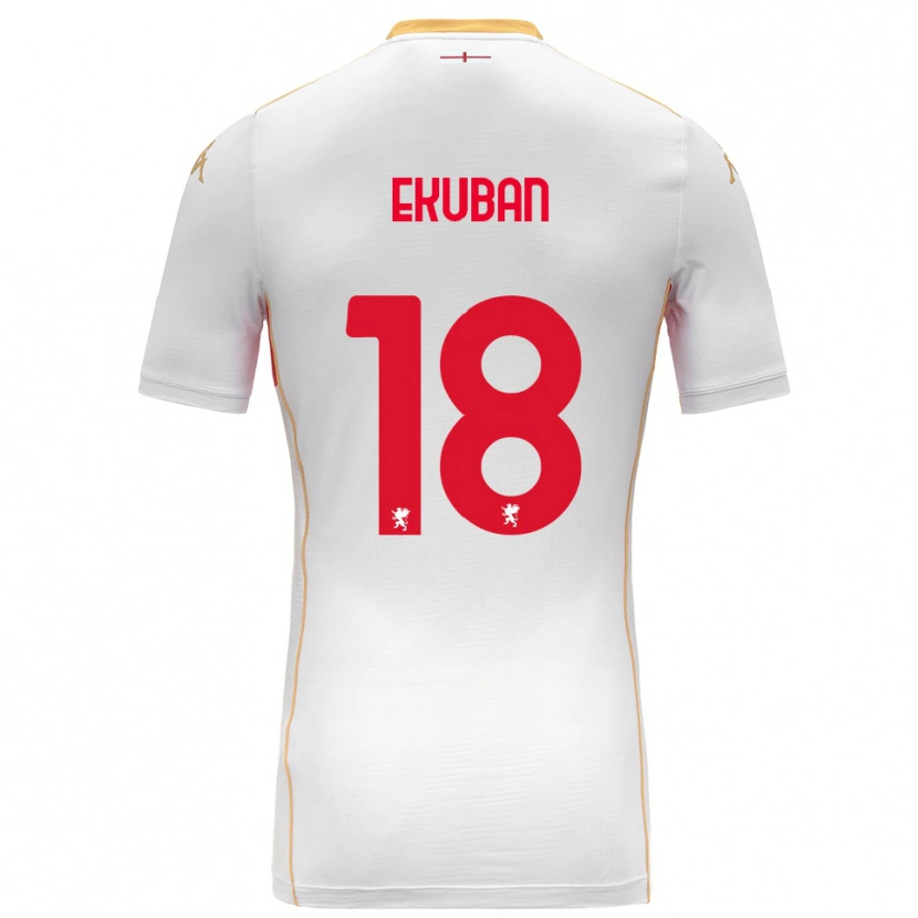 Danxen Kinder Caleb Ekuban #18 Weiß Rot Auswärtstrikot Trikot 2025/26 T-Shirt Österreich