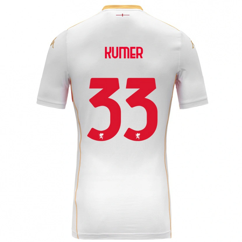 Danxen Kinder Alin Kumer Celik #33 Weiß Rot Auswärtstrikot Trikot 2025/26 T-Shirt Österreich