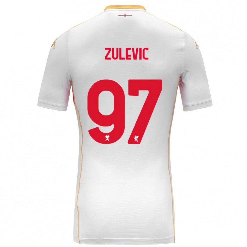 Danxen Kinder Adam Zulevic #97 Weiß Rot Auswärtstrikot Trikot 2025/26 T-Shirt Österreich