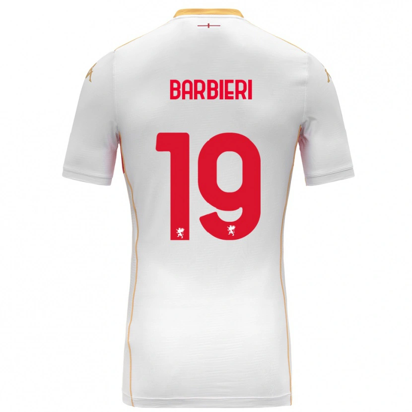 Danxen Kinder Filippo Barbieri #19 Weiß Rot Auswärtstrikot Trikot 2025/26 T-Shirt Österreich