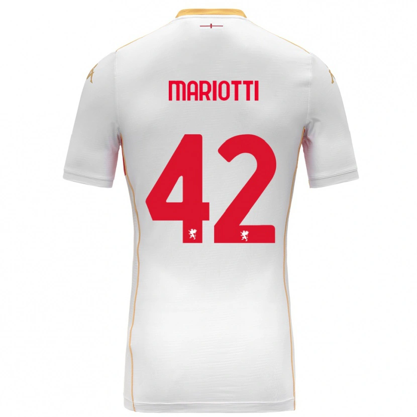 Danxen Kinder Andrea Mariotti #42 Weiß Rot Auswärtstrikot Trikot 2025/26 T-Shirt Österreich