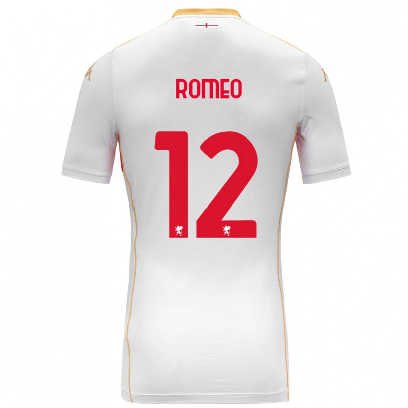 Danxen Kinder Emanuele Romeo #12 Weiß Rot Auswärtstrikot Trikot 2025/26 T-Shirt Österreich