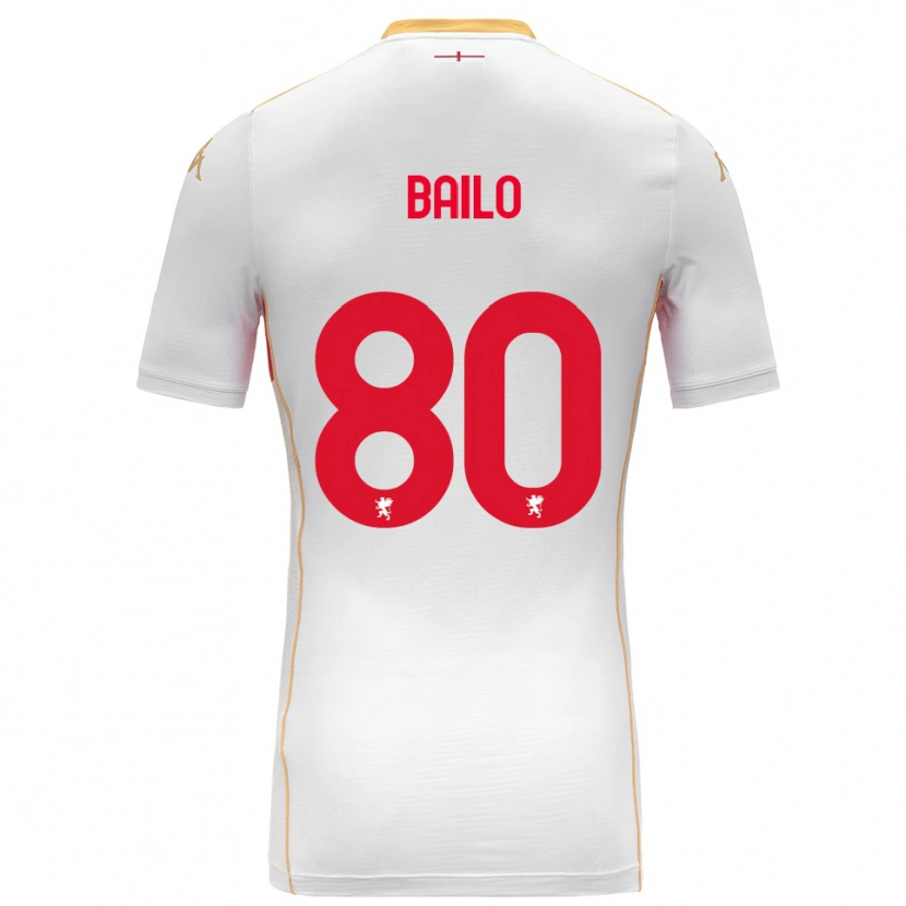 Danxen Kinder Giorgio Bailo #80 Weiß Rot Auswärtstrikot Trikot 2025/26 T-Shirt Österreich