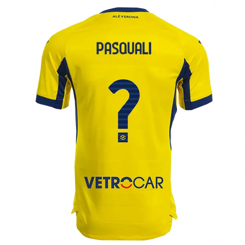 Danxen Kinder Lorenzo Pasquali #0 Gelb Marineblau Auswärtstrikot Trikot 2025/26 T-Shirt Österreich