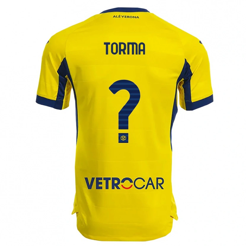 Danxen Kinder Salvatore Torma #0 Gelb Marineblau Auswärtstrikot Trikot 2025/26 T-Shirt Österreich