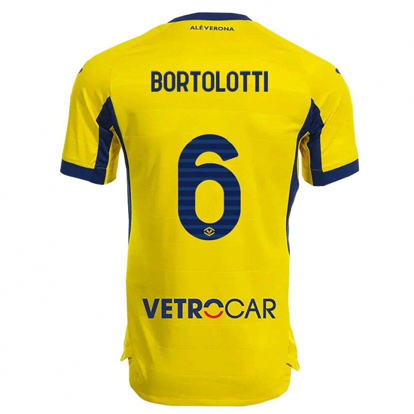 Danxen Kinder Marco Bortolotti #6 Gelb Marineblau Auswärtstrikot Trikot 2025/26 T-Shirt Österreich