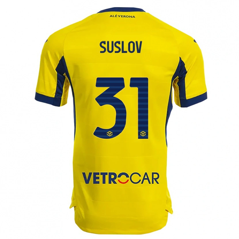 Danxen Kinder Tomas Suslov #31 Gelb Marineblau Auswärtstrikot Trikot 2025/26 T-Shirt Österreich