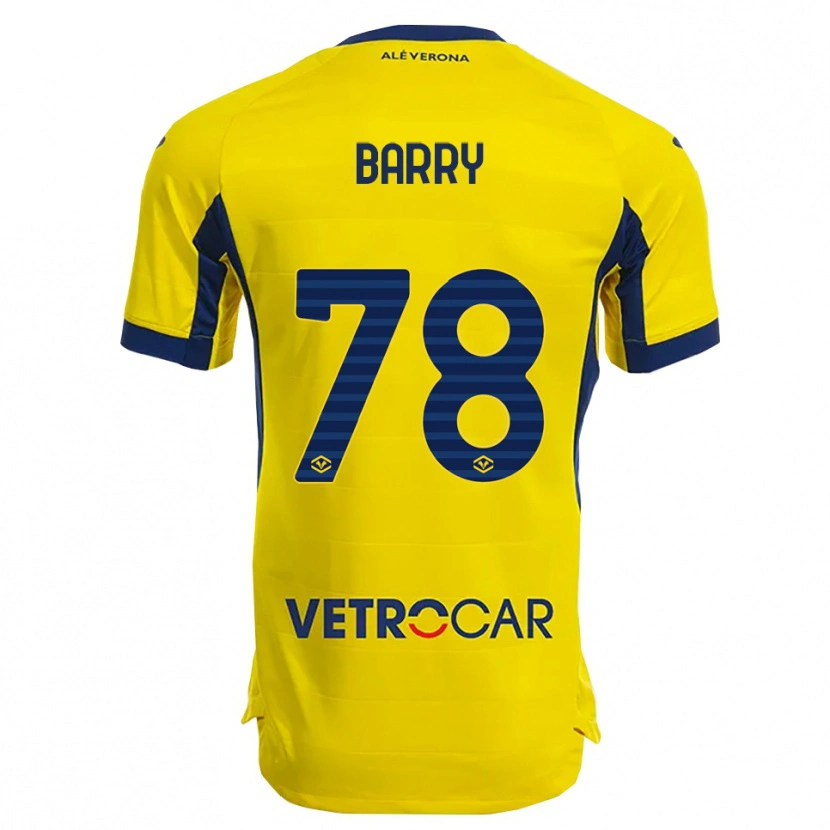 Danxen Kinder Oumar Barry #78 Gelb Marineblau Auswärtstrikot Trikot 2025/26 T-Shirt Österreich