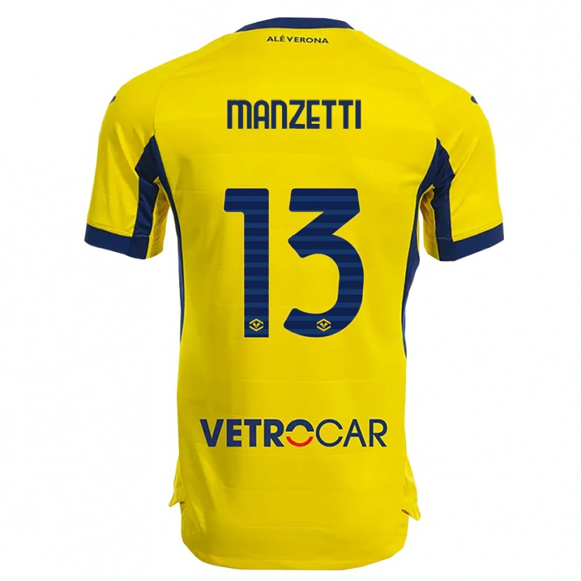 Danxen Kinder Aurora Manzetti #13 Gelb Marineblau Auswärtstrikot Trikot 2025/26 T-Shirt Österreich
