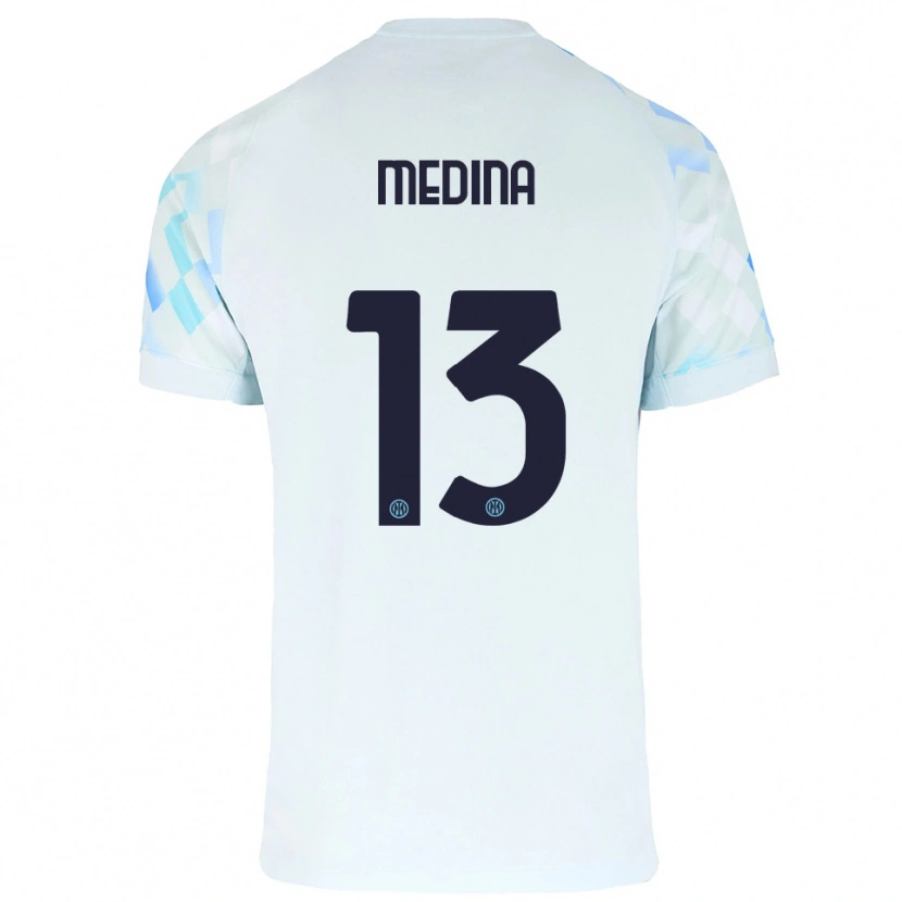 Danxen Kinder Alessio Medina #13 Weiß Blau Auswärtstrikot Trikot 2025/26 T-Shirt Österreich