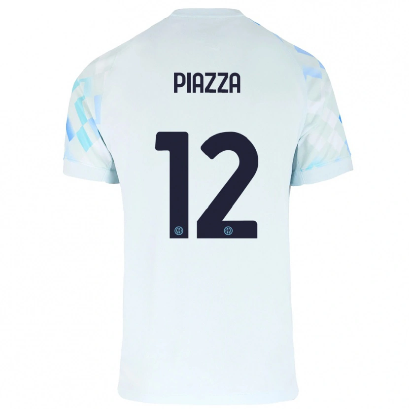 Danxen Kinder Alessia Piazza #12 Weiß Blau Auswärtstrikot Trikot 2025/26 T-Shirt Österreich