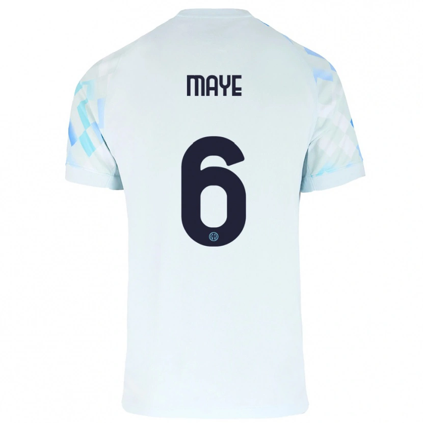 Danxen Kinder Yvan Maye #6 Weiß Blau Auswärtstrikot Trikot 2025/26 T-Shirt Österreich