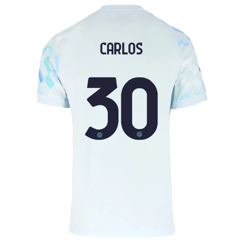 Danxen Kinder Carlos Augusto #30 Weiß Blau Auswärtstrikot Trikot 2025/26 T-Shirt Österreich