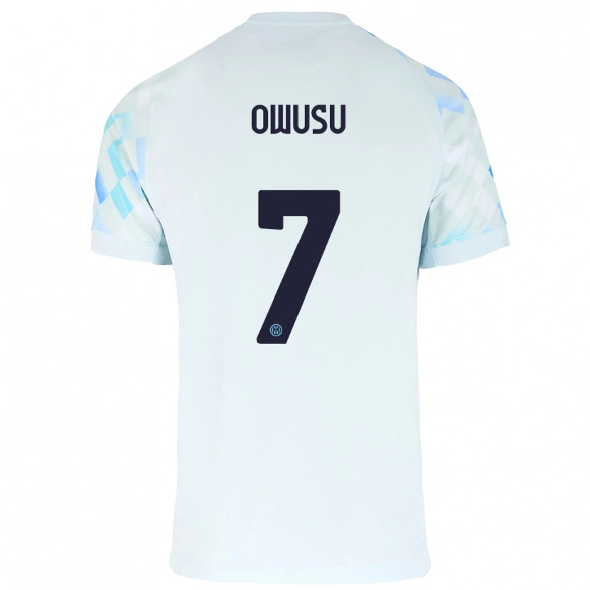 Danxen Kinder Enoch Owusu #7 Weiß Blau Auswärtstrikot Trikot 2025/26 T-Shirt Österreich