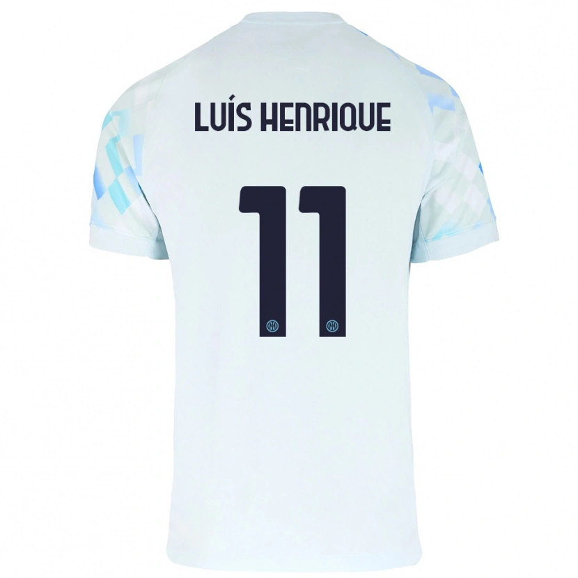 Danxen Kinder Luis Henrique #11 Weiß Blau Auswärtstrikot Trikot 2025/26 T-Shirt Österreich