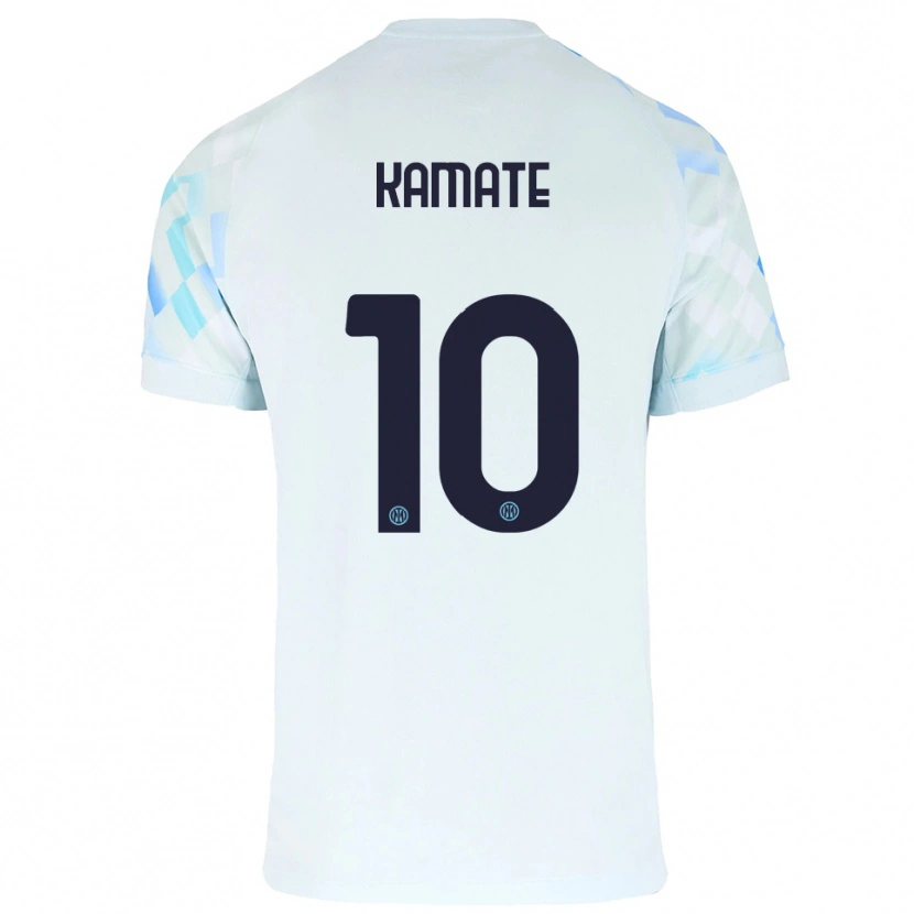 Danxen Kinder Issiaka Kamate #10 Weiß Blau Auswärtstrikot Trikot 2025/26 T-Shirt Österreich