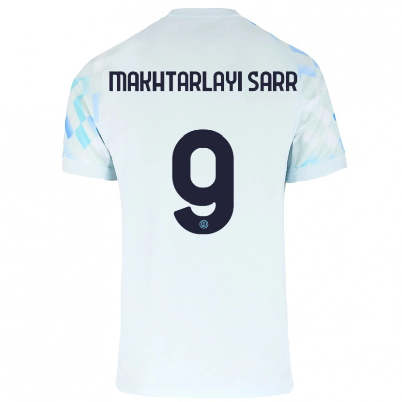 Danxen Kinder Amadou Makhtarlayi Sarr #9 Weiß Blau Auswärtstrikot Trikot 2025/26 T-Shirt Österreich