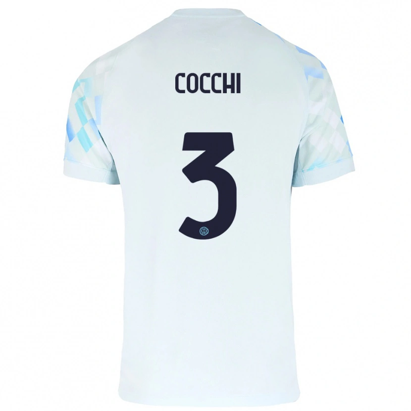 Danxen Kinder Matteo Cocchi #3 Weiß Blau Auswärtstrikot Trikot 2025/26 T-Shirt Österreich