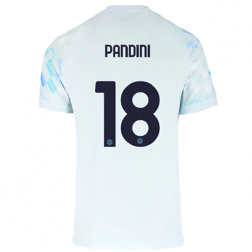 Danxen Kinder Marta Pandini #18 Weiß Blau Auswärtstrikot Trikot 2025/26 T-Shirt Österreich