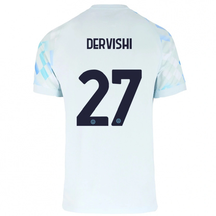 Danxen Kinder Kristian Dervishi #27 Weiß Blau Auswärtstrikot Trikot 2025/26 T-Shirt Österreich