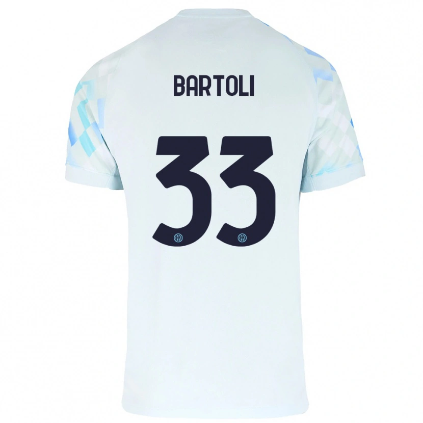 Danxen Kinder Elisa Bartoli #33 Weiß Blau Auswärtstrikot Trikot 2025/26 T-Shirt Österreich