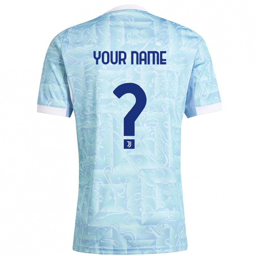 Danxen Kinder Ihren Namen #0 Himmelblau Gelb Auswärtstrikot Trikot 2025/26 T-Shirt Österreich