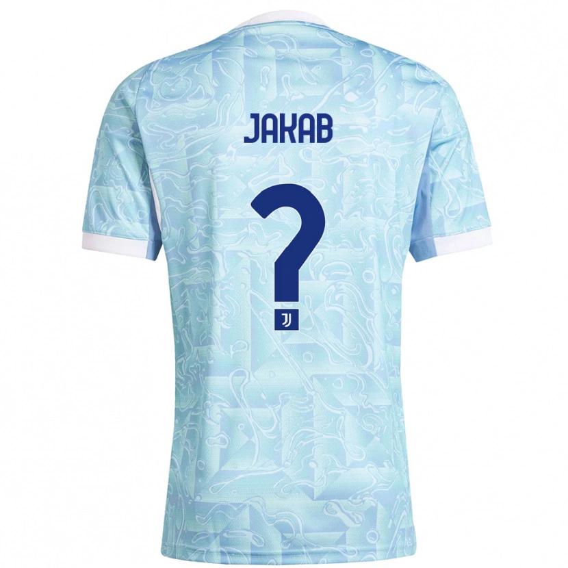Danxen Kinder Mátyás Jakab #0 Himmelblau Gelb Auswärtstrikot Trikot 2025/26 T-Shirt Österreich