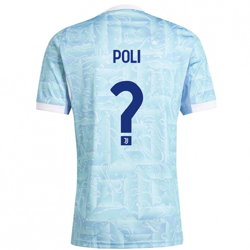 Danxen Kinder Fabrizio Poli #0 Himmelblau Gelb Auswärtstrikot Trikot 2025/26 T-Shirt Österreich