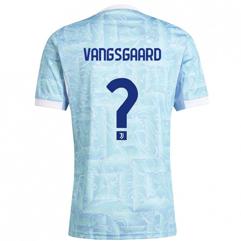 Danxen Kinder Amalie Vangsgaard #0 Himmelblau Gelb Auswärtstrikot Trikot 2025/26 T-Shirt Österreich